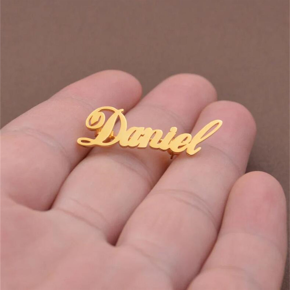 Customize Name Brooch for men