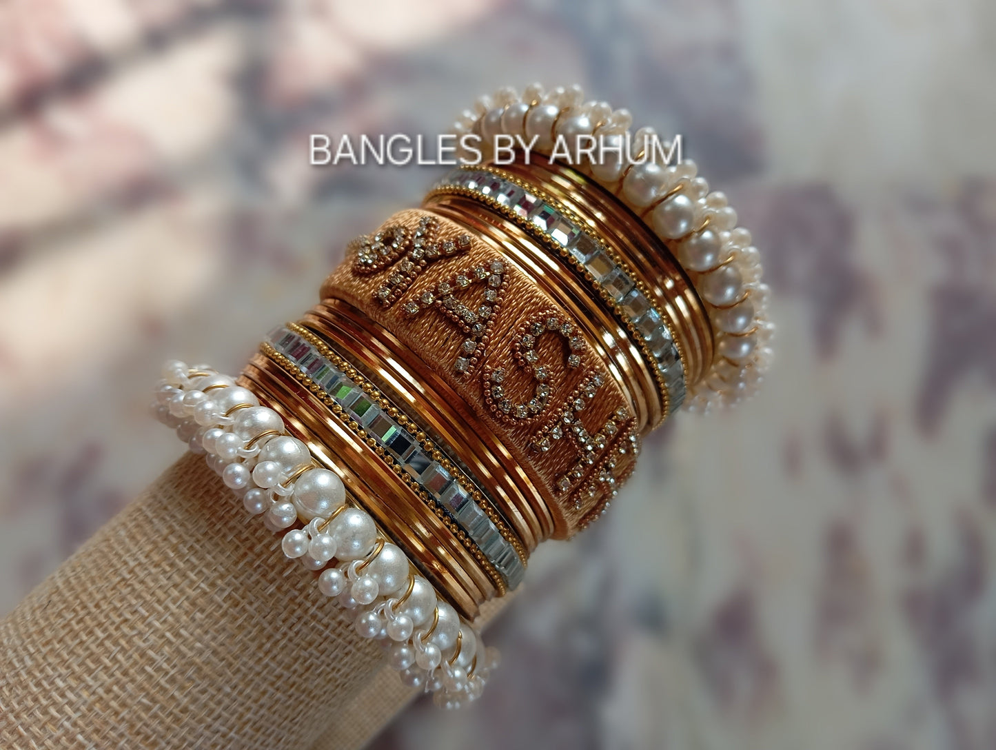 Asthetic Urdu/Arabic Customize Name Bangles set.