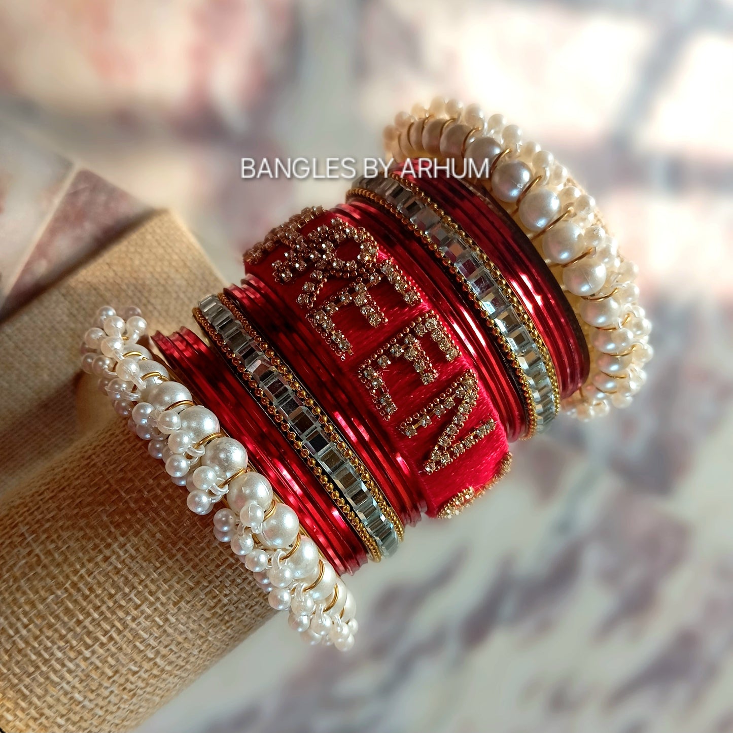 Asthetic Urdu/Arabic Customize Name Bangles set.