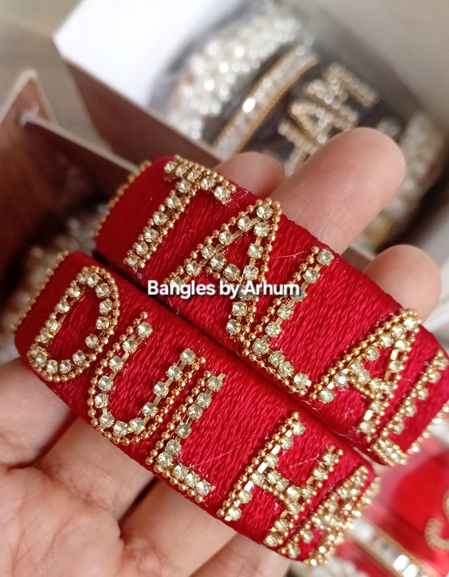 Customize Name Bangles set.