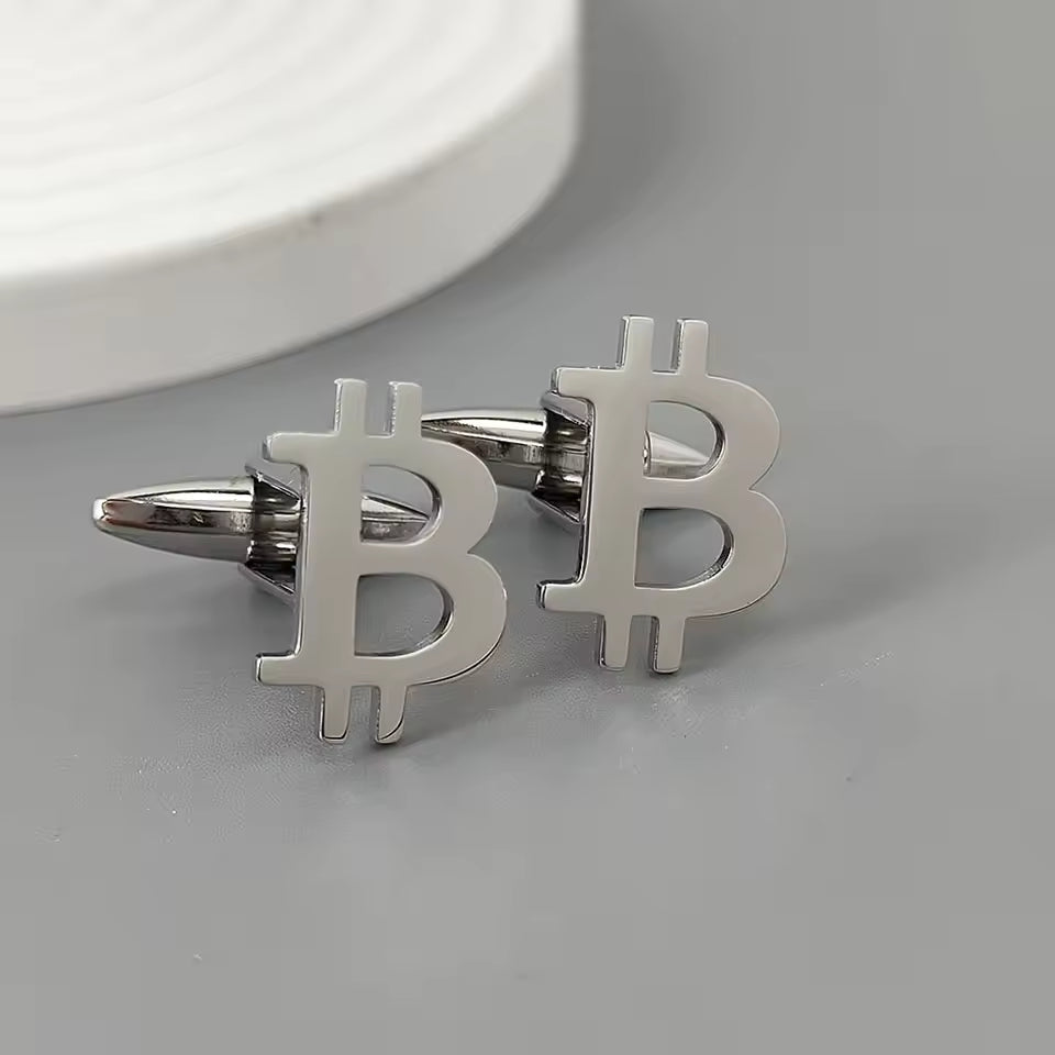 Bitcoin Cufflinks Pair