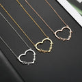 Full Heart double name necklace