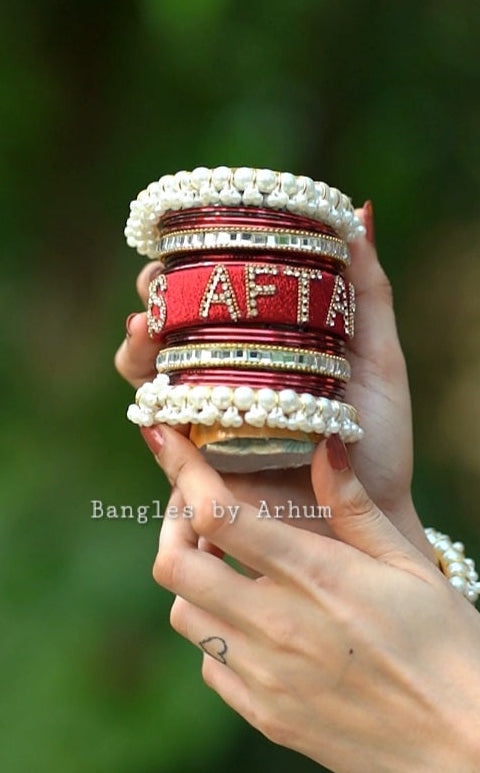 Customize Name Bangles set.