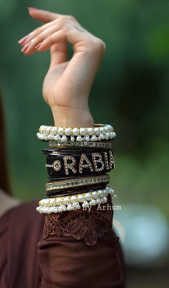 Customize Name Bangles set.