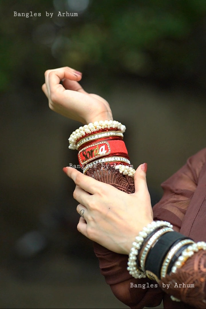 Customize Name Bangles set.