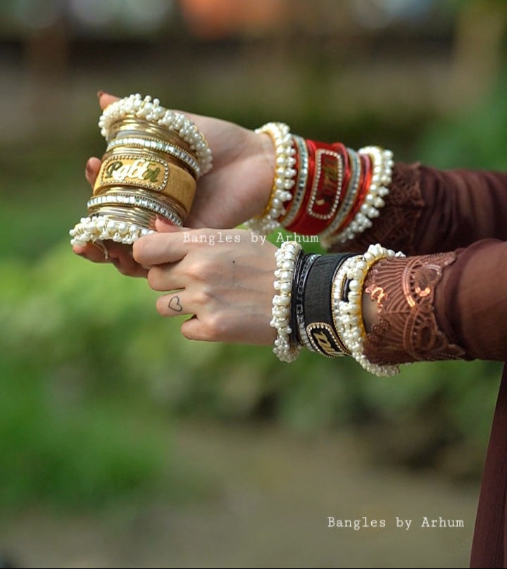 Customize Name Bangles set.