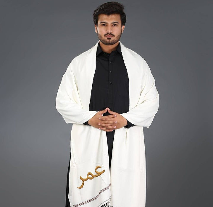 J. Junaid Jamshed Customized Men's Name Shawls