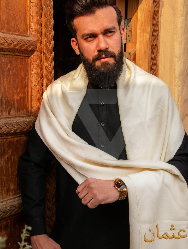 J. Junaid Jamshed Customized Men's Name Shawls