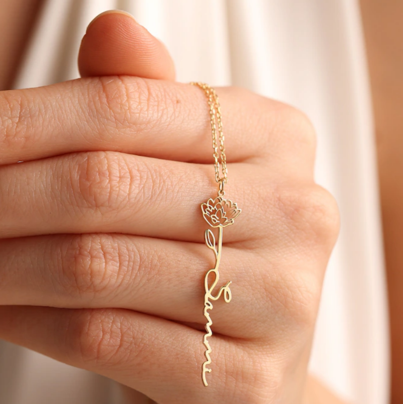 Flower Name necklaces
