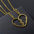Two pc Heart  name necklace