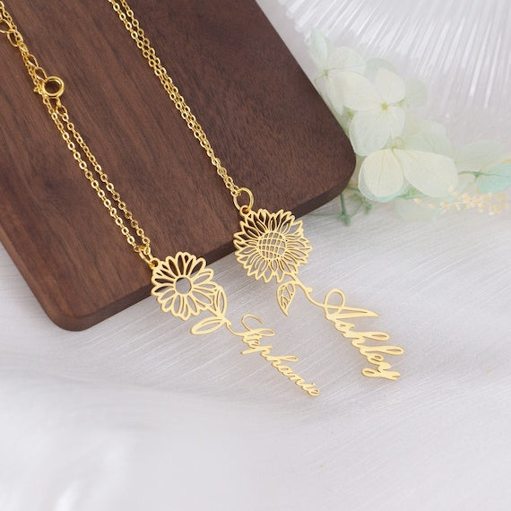 Flower Name necklaces