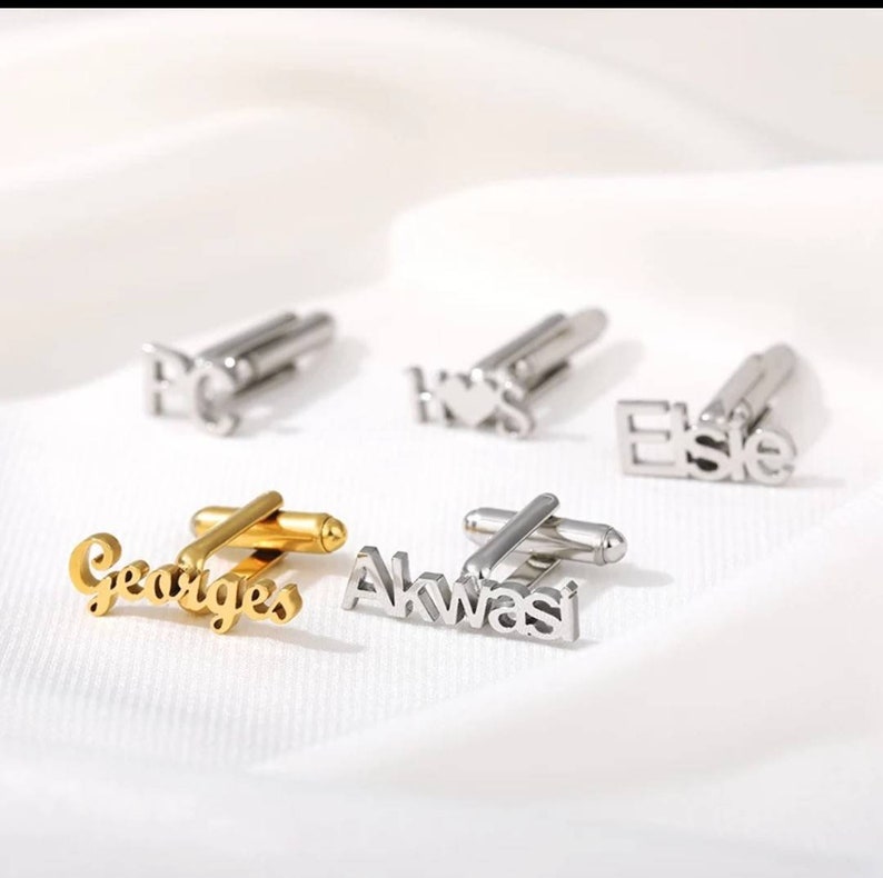 Customize Classic Name cufflinks.