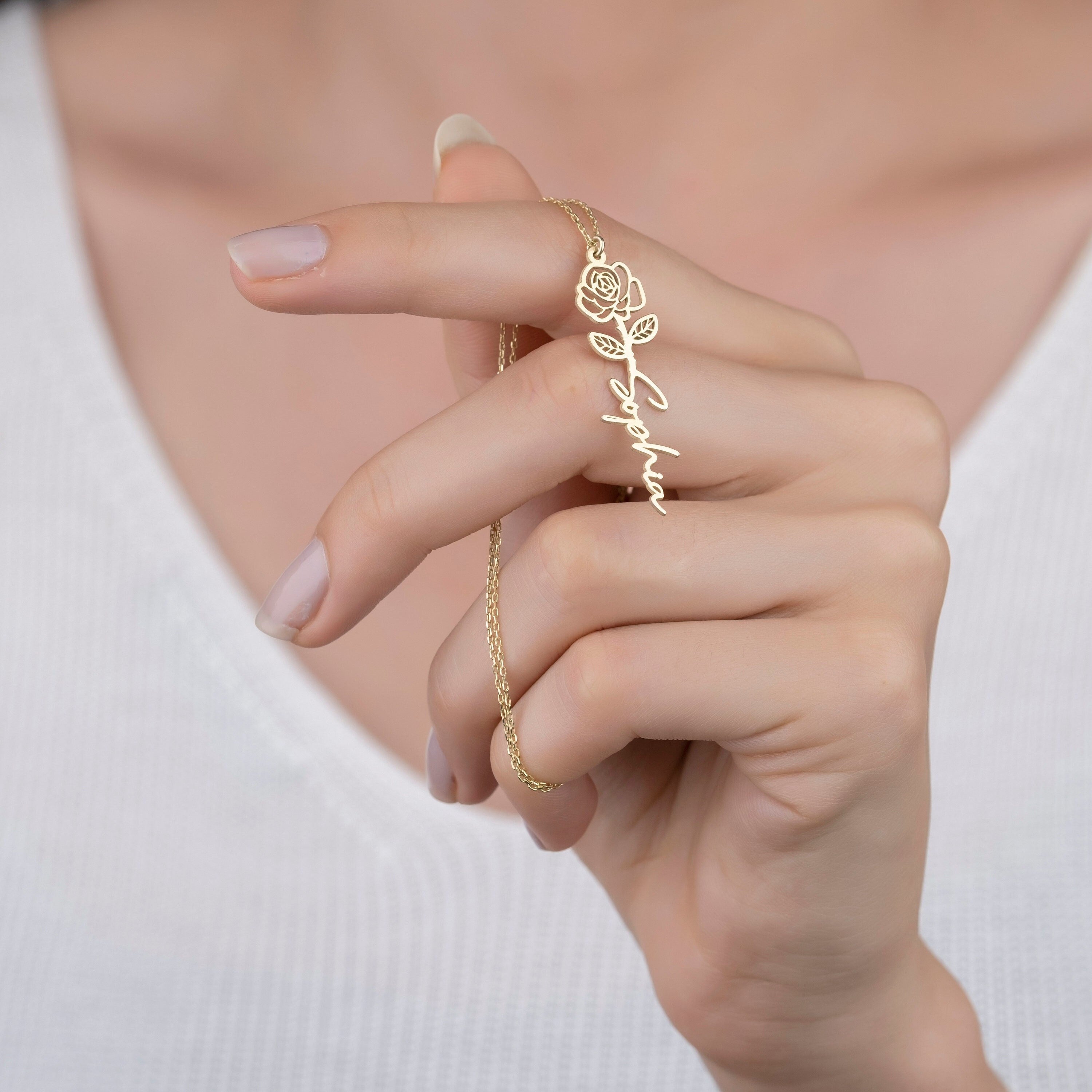 Flower Name necklaces